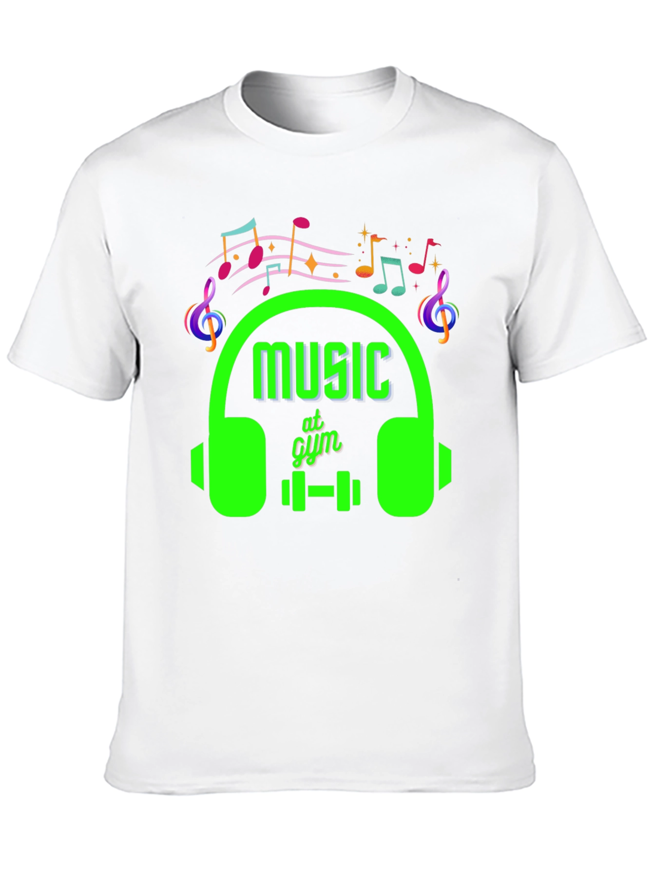 Music at Gym Black T-Shirt