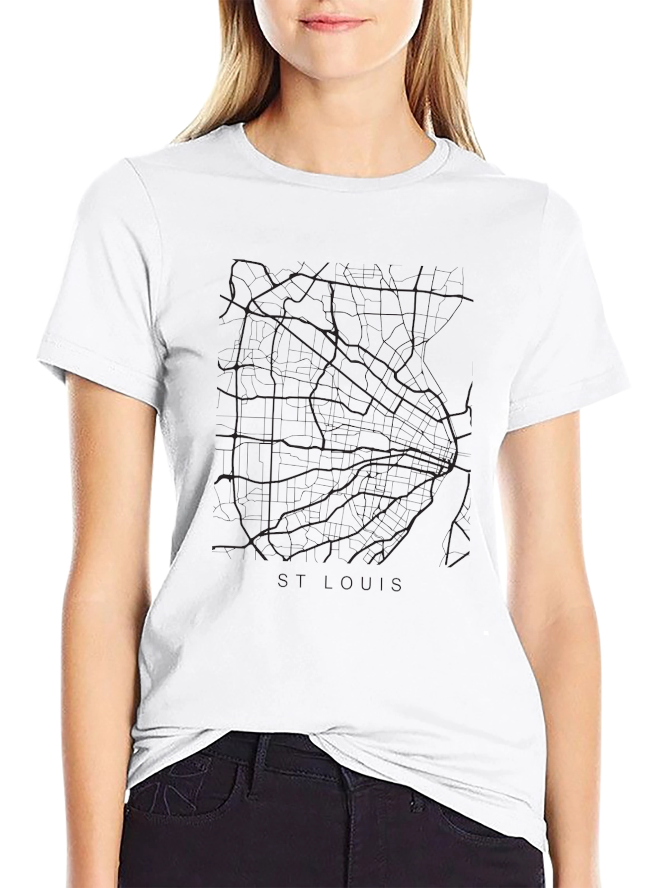 St. Louis Map T-Shirt - Stylish Cityscape Tee