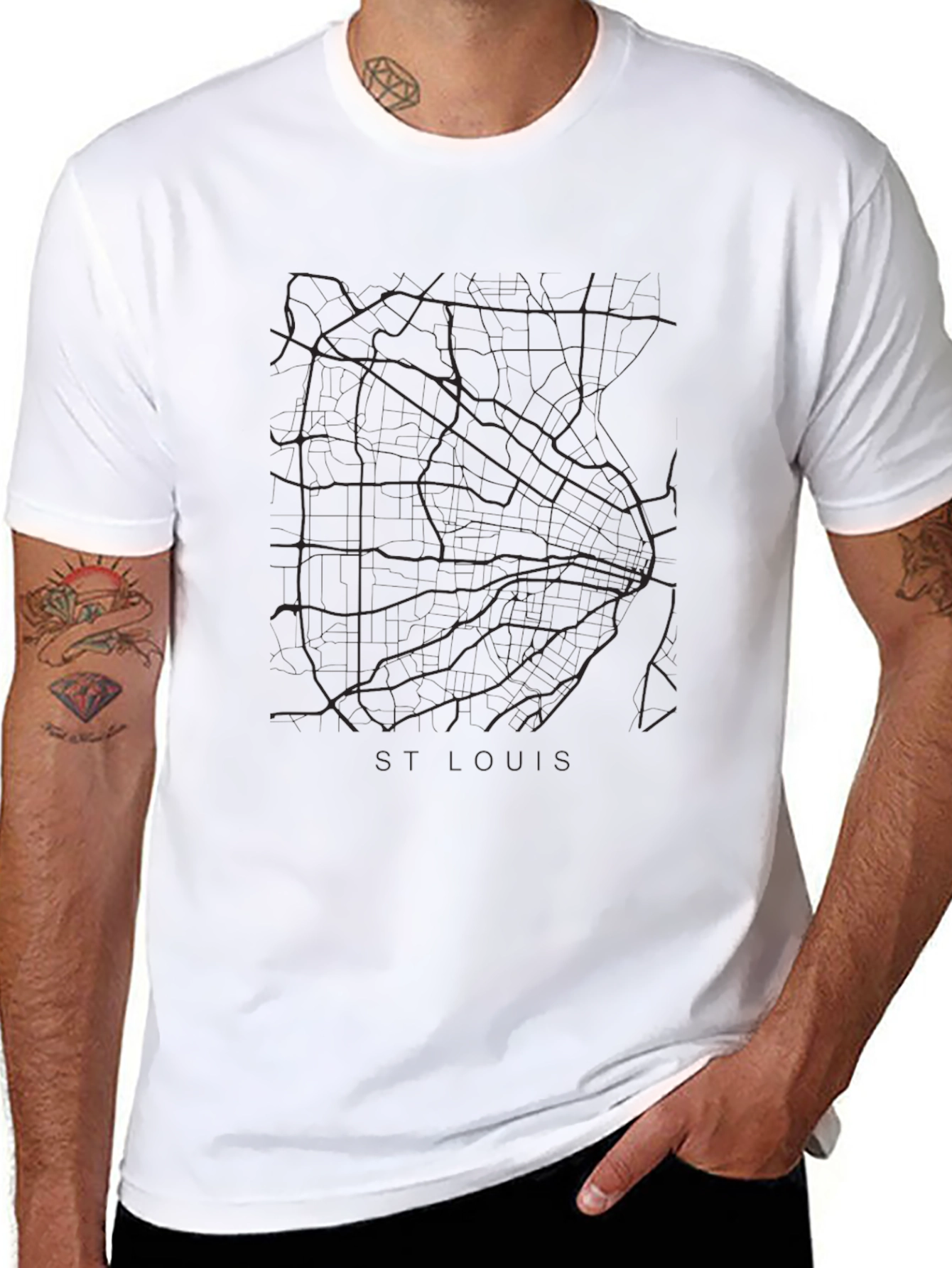 St. Louis Map T-Shirt - Stylish Cityscape Tee