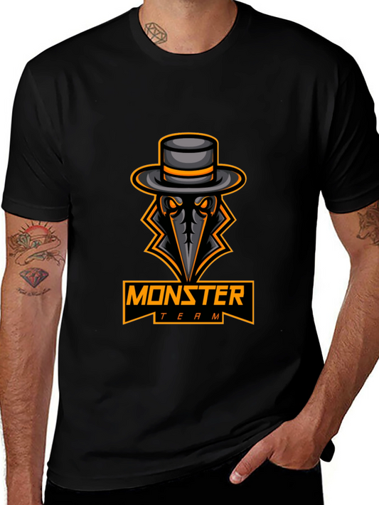 Monster Team Graphic Black T-Shirt