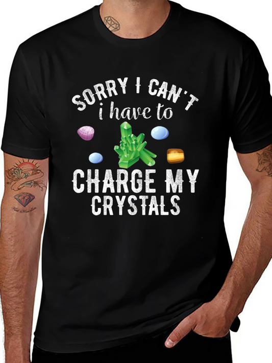 Charge My Crystals T-Shirt - Funny Spiritual Tee
