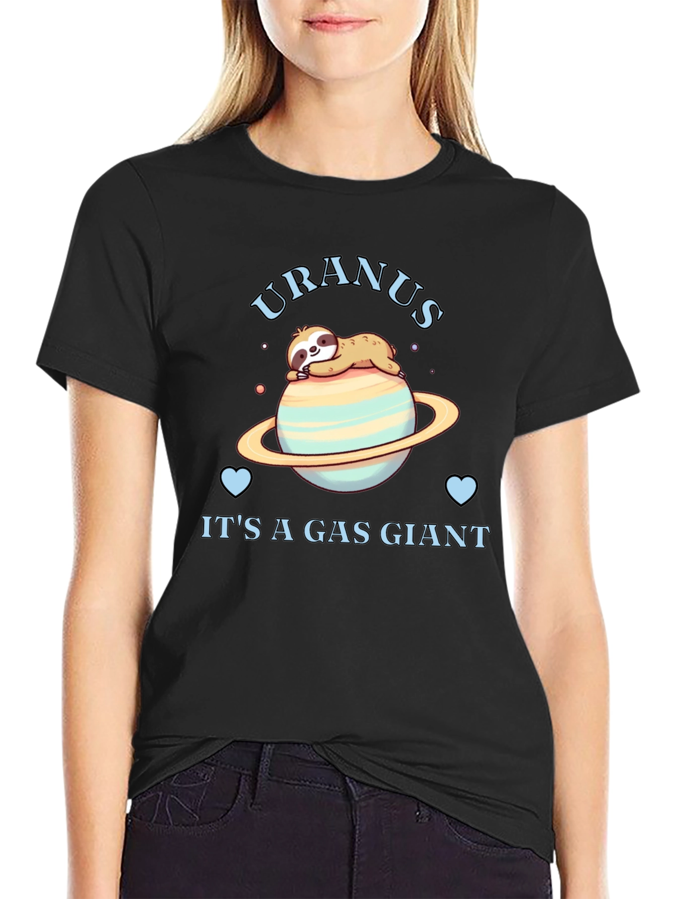 Uranus Gas Giant Sloth Graphic T-Shirt