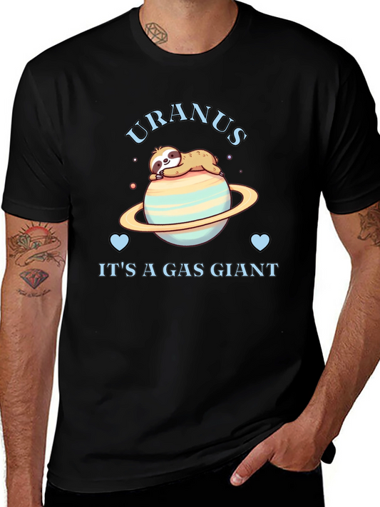 Uranus Gas Giant Sloth Graphic T-Shirt