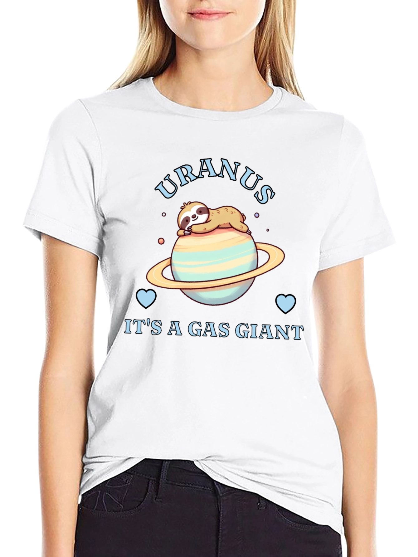 Uranus Gas Giant Sloth Graphic T-Shirt