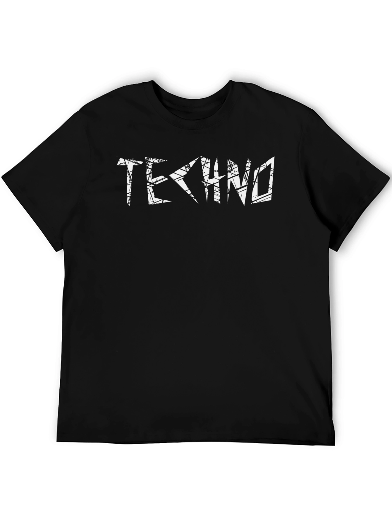 Grunge Techno Black T-Shirt