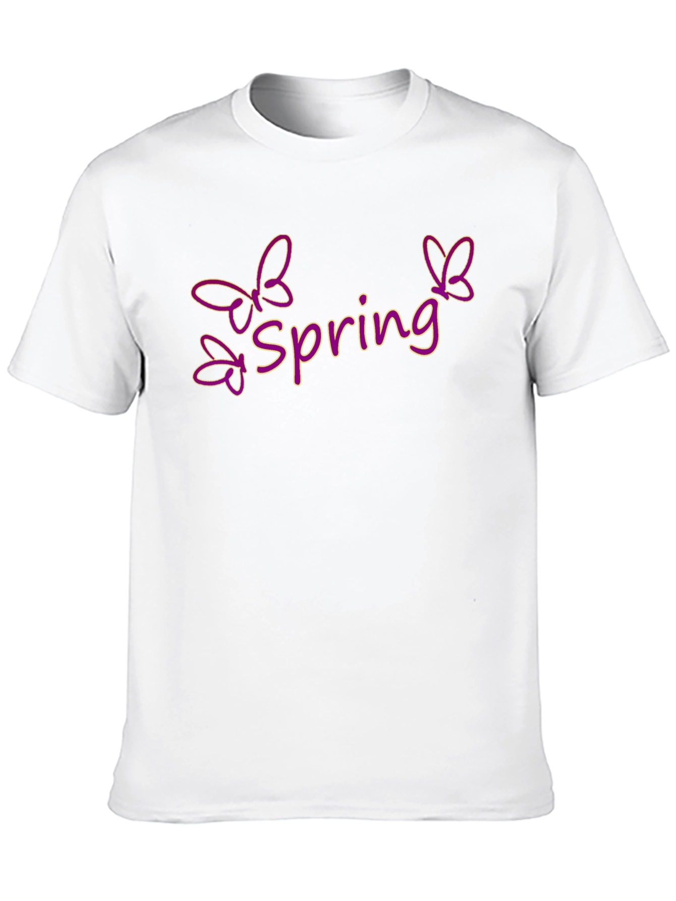Spring Butterfly Graphic Tee - Black