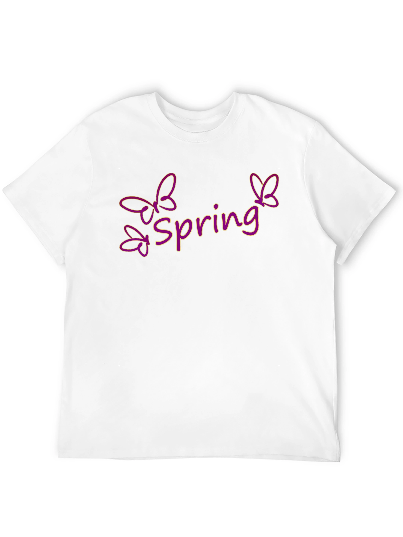 Spring Butterfly Graphic Tee - Black