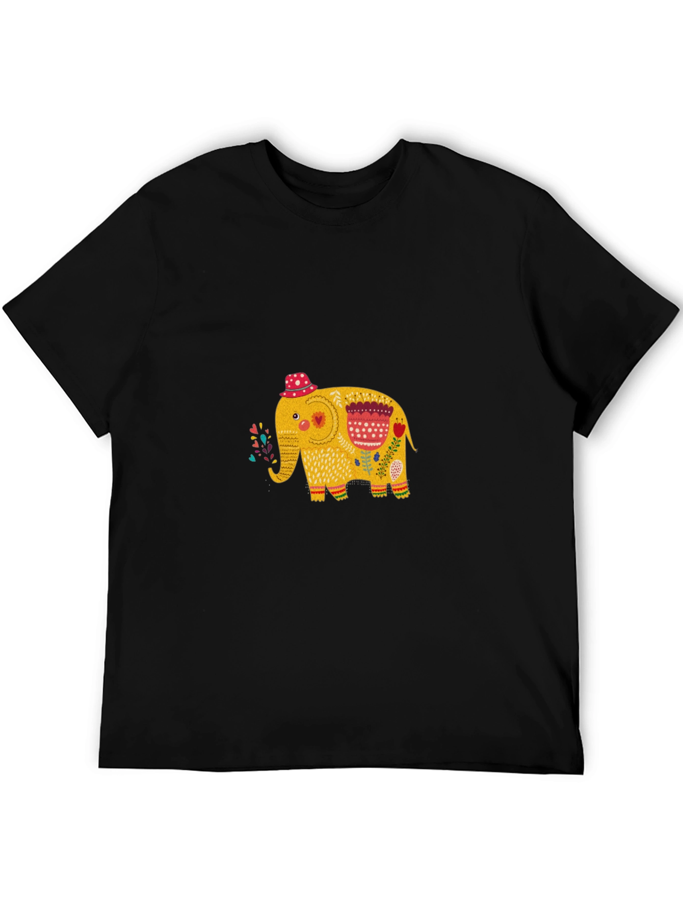 Elephant Graphic Black T-Shirt