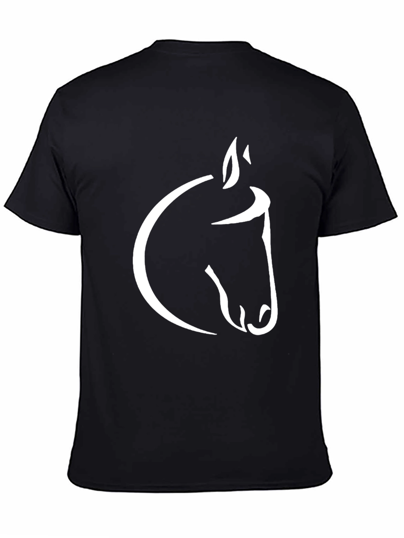 Black Horse Graphic Tee - Stylish Mens T-Shirt