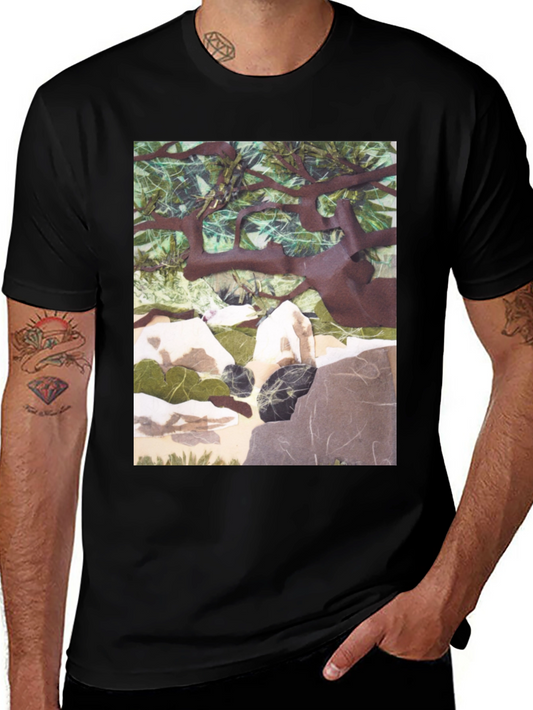 Nature Scene Graphic Print T-Shirt - Relaxed Fit
