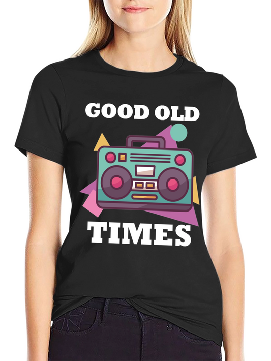 Good Old Times Retro Boombox Graphic Tee