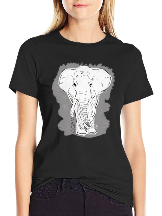 Elephant Graphic Tee - Stylish Black T-Shirt