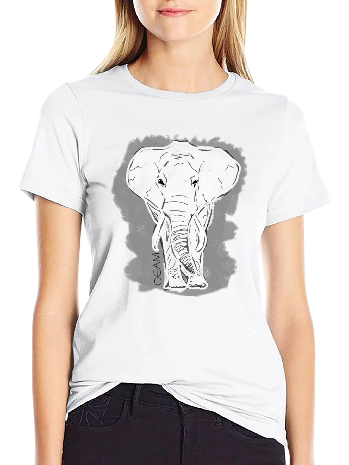 Elephant Graphic Tee - Stylish Black T-Shirt