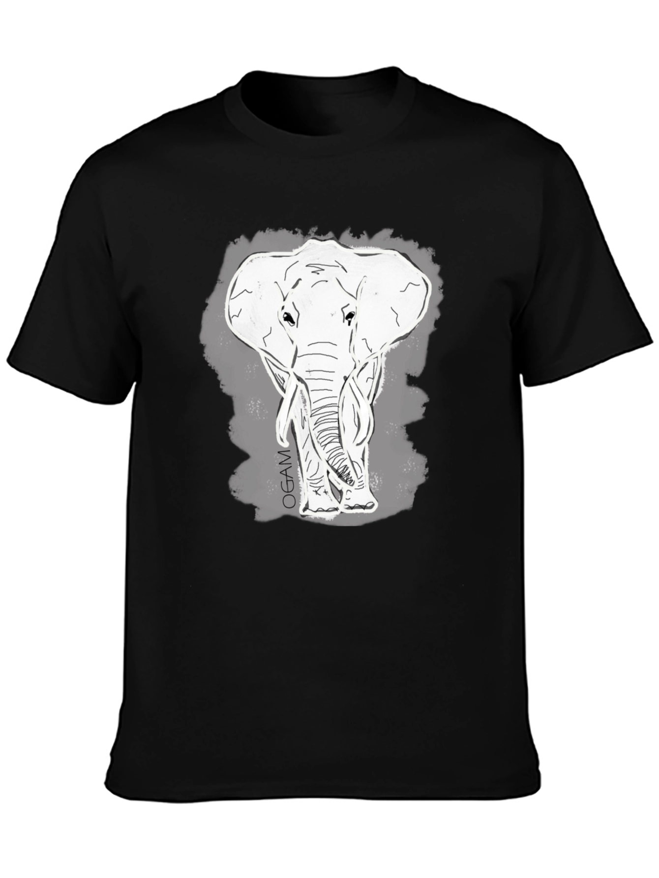 Elephant Graphic Tee - Stylish Black T-Shirt