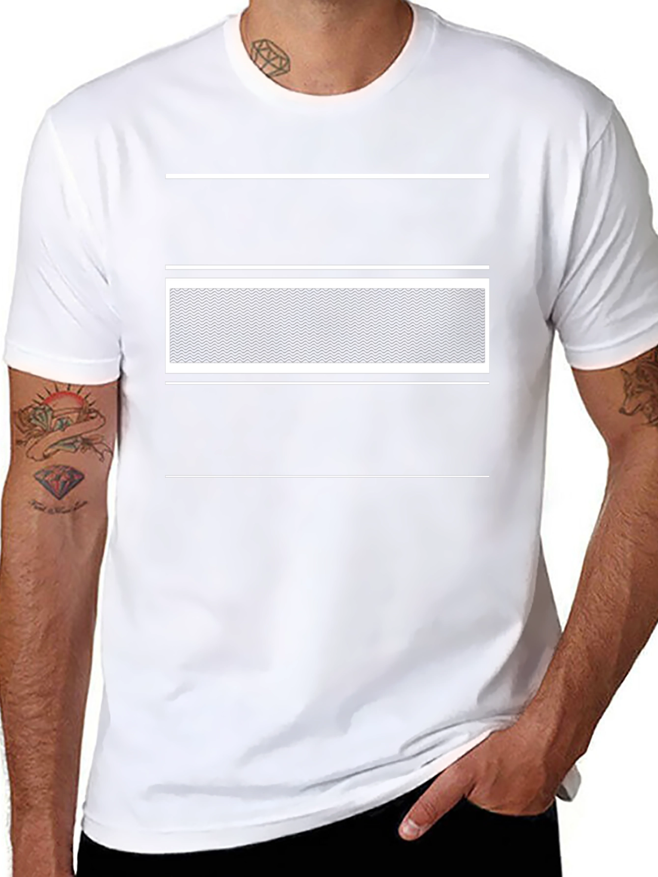 Modern Striped Black T-Shirt