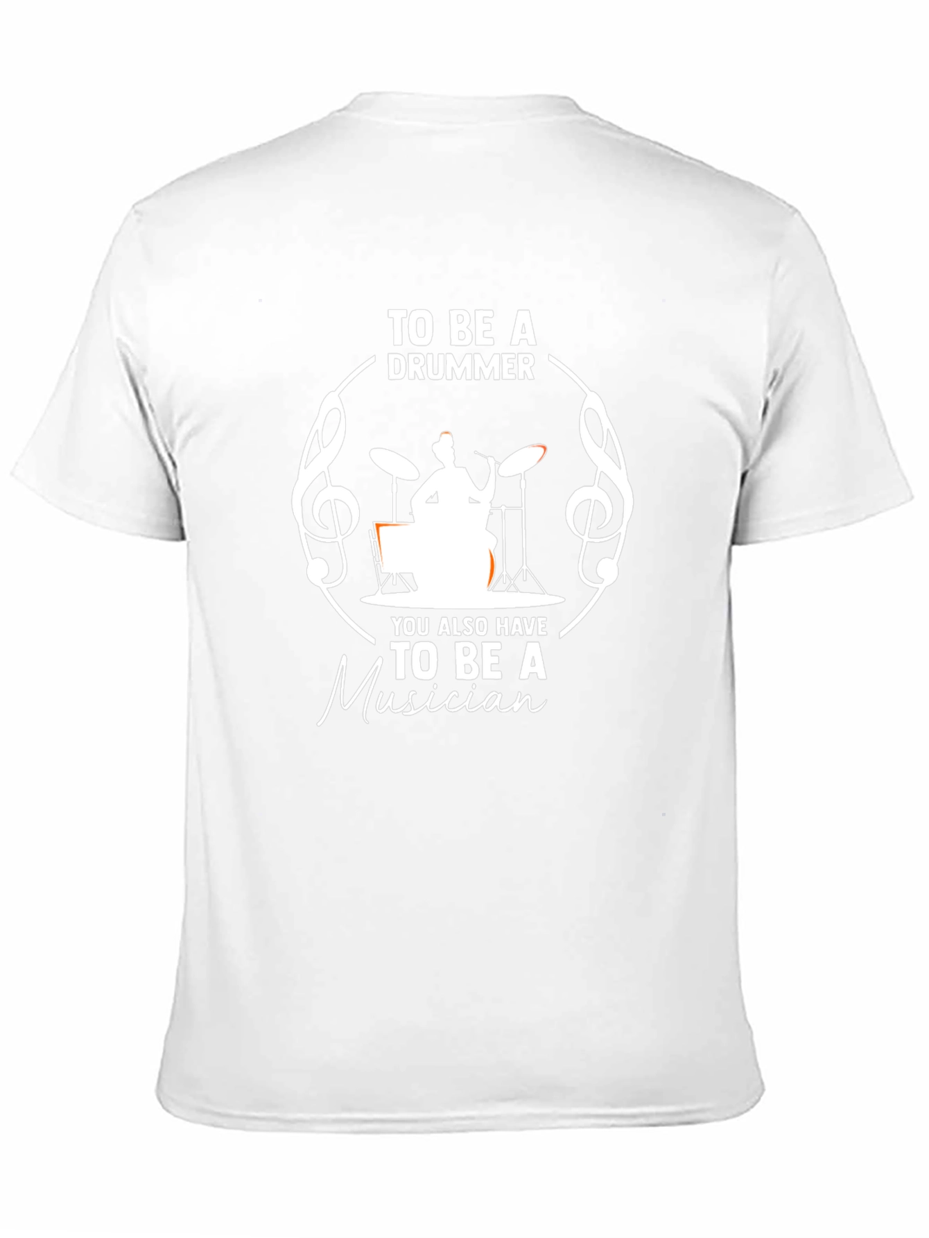 Drummer Musician Graphic Tee - Black Cotton T-Shirt