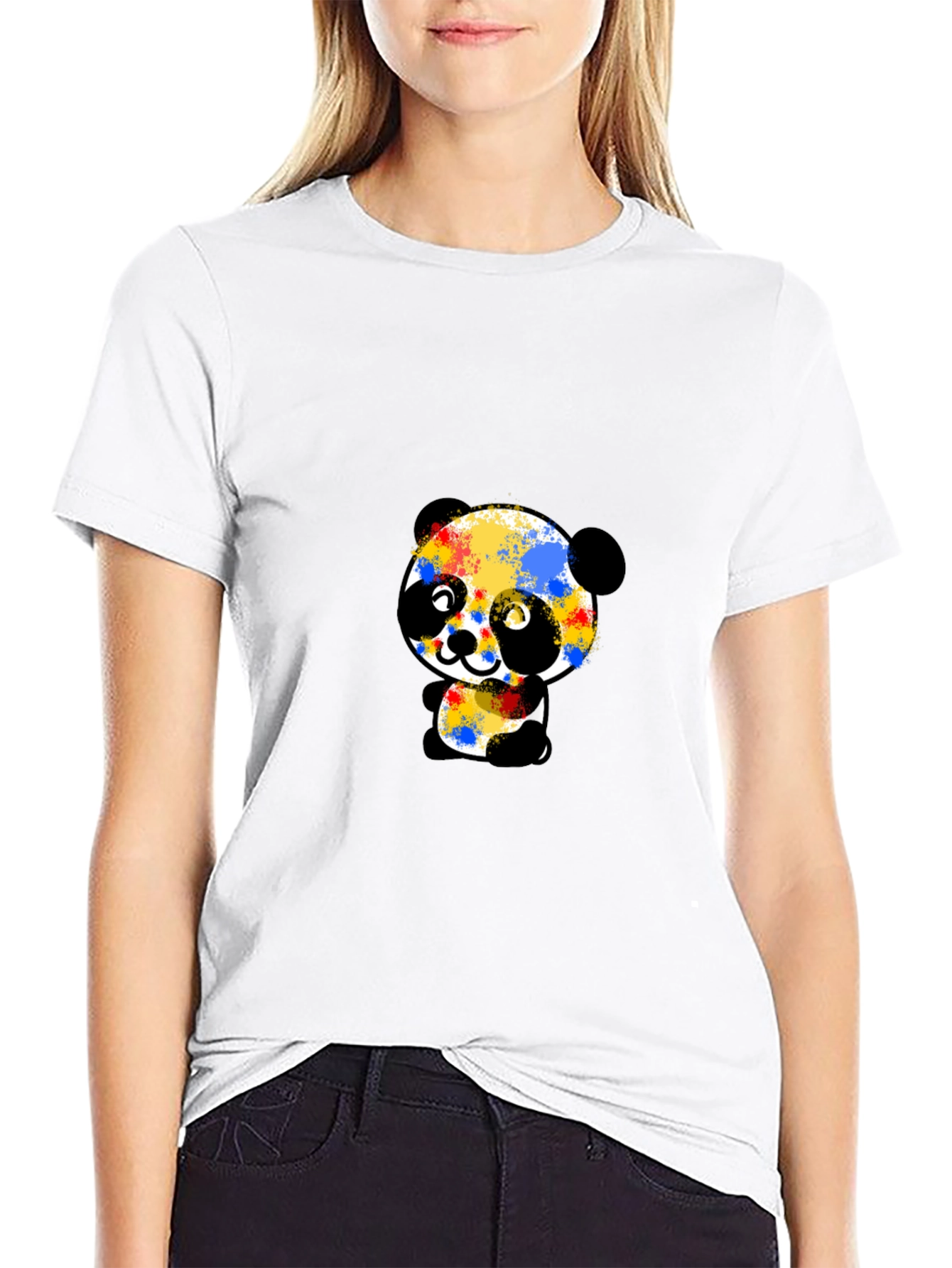 Colorful Panda Graphic T-Shirt