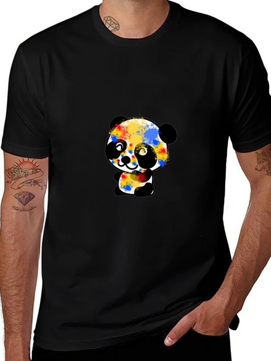 Colorful Panda Graphic T-Shirt