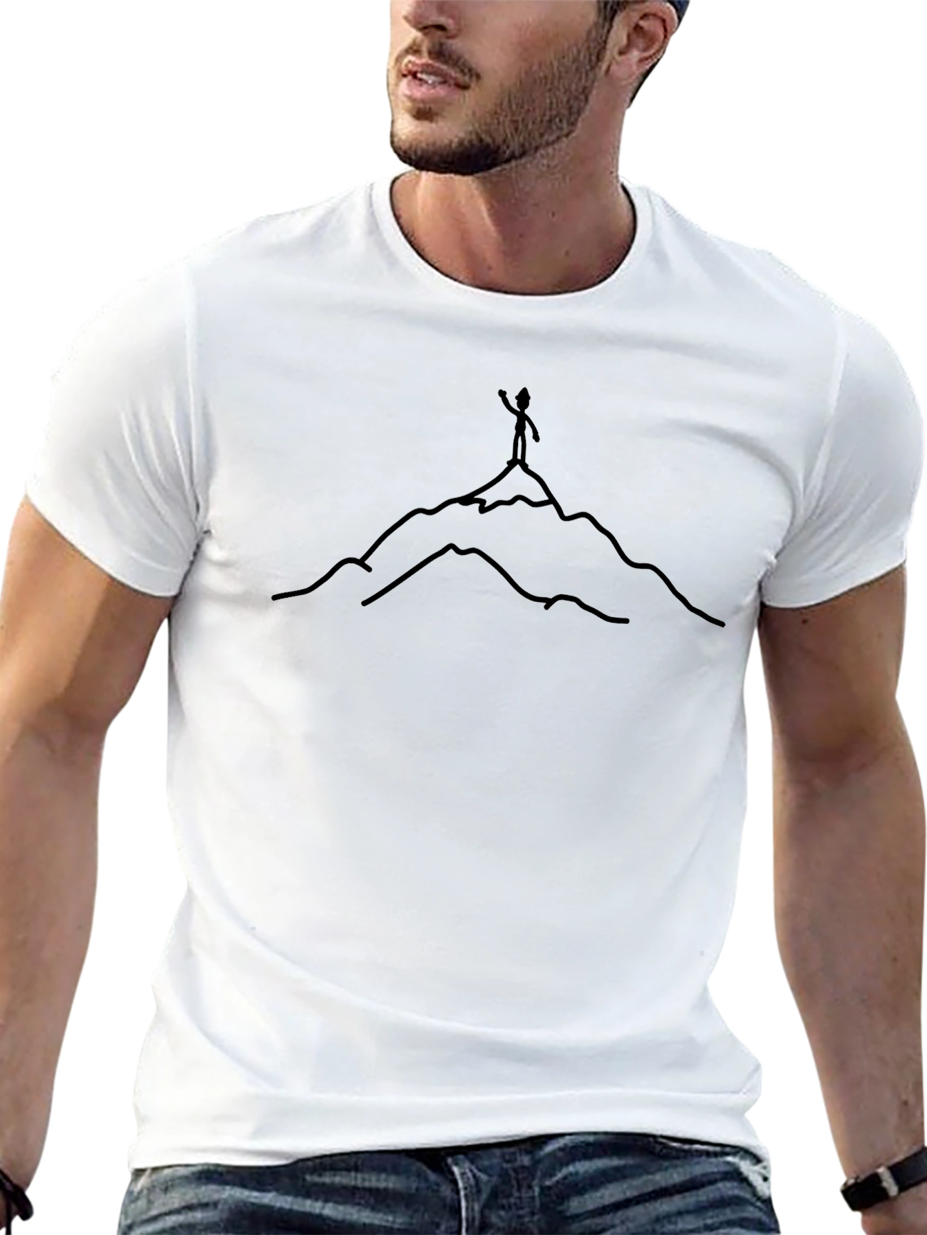 Mountain Climber Graphic Tee - Black