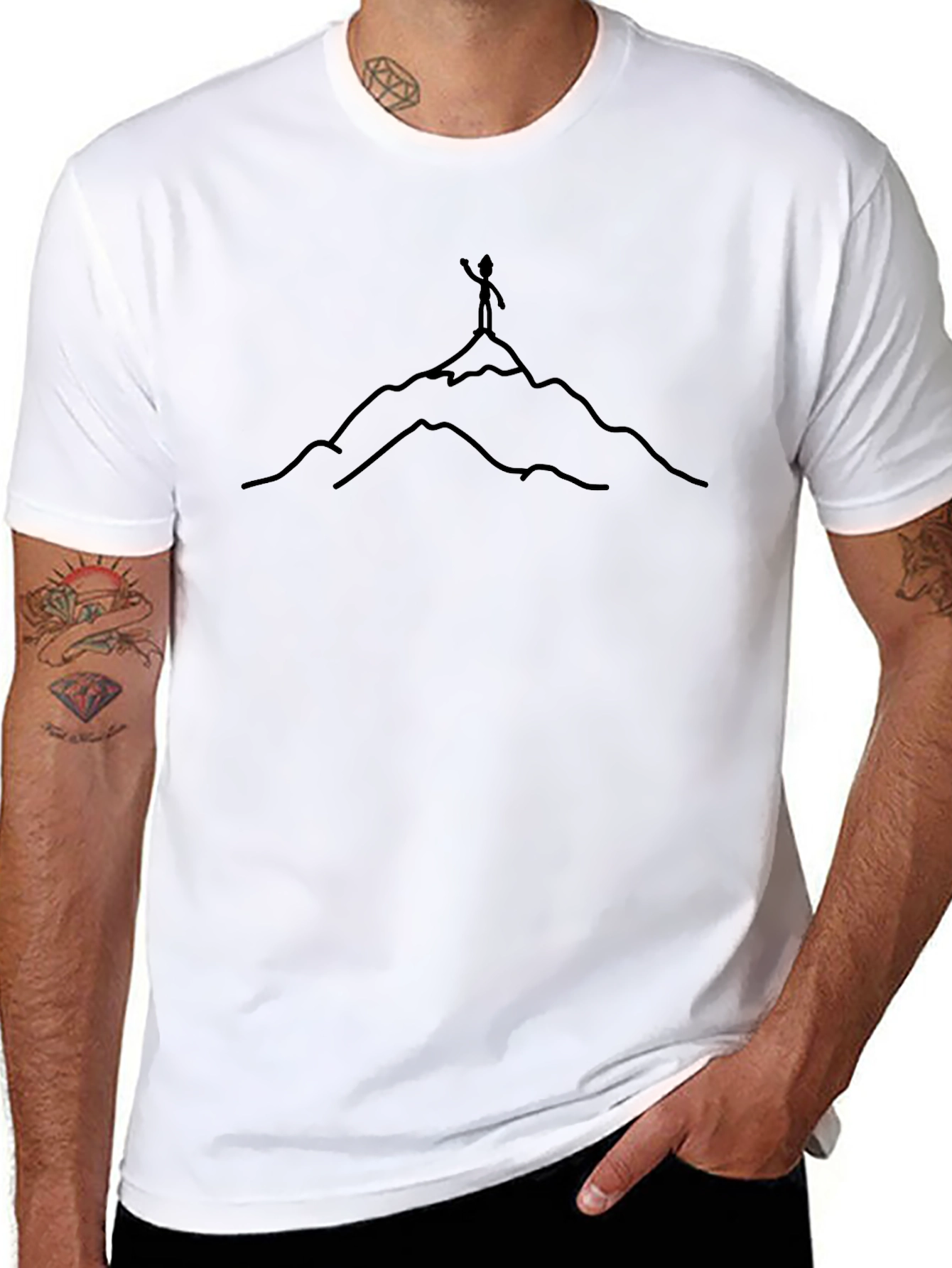 Mountain Climber Graphic Tee - Black