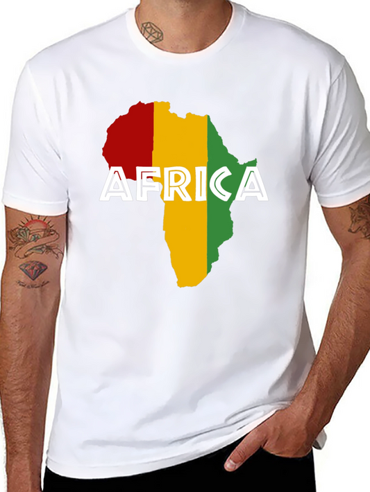 Africa Map T-Shirt - Pan African Colors