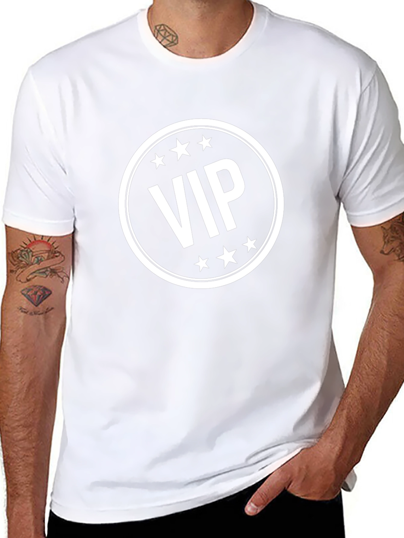 VIP Graphic Tee - Black Cotton Blend