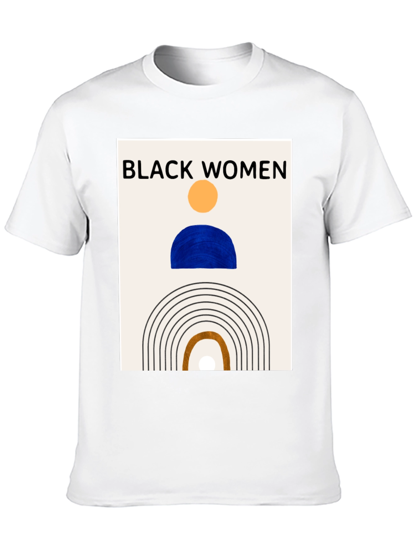Black Women Graphic Tee - Modern Art T-Shirt