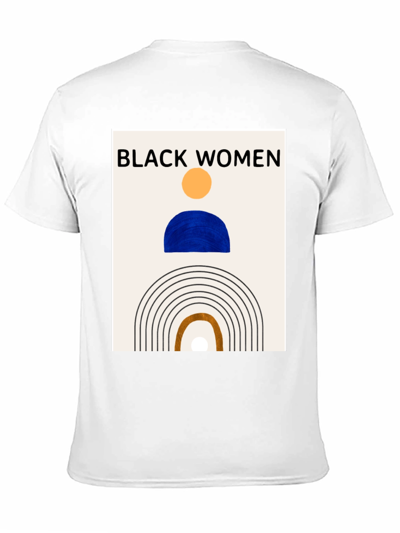 Black Women Graphic Tee - Modern Art T-Shirt