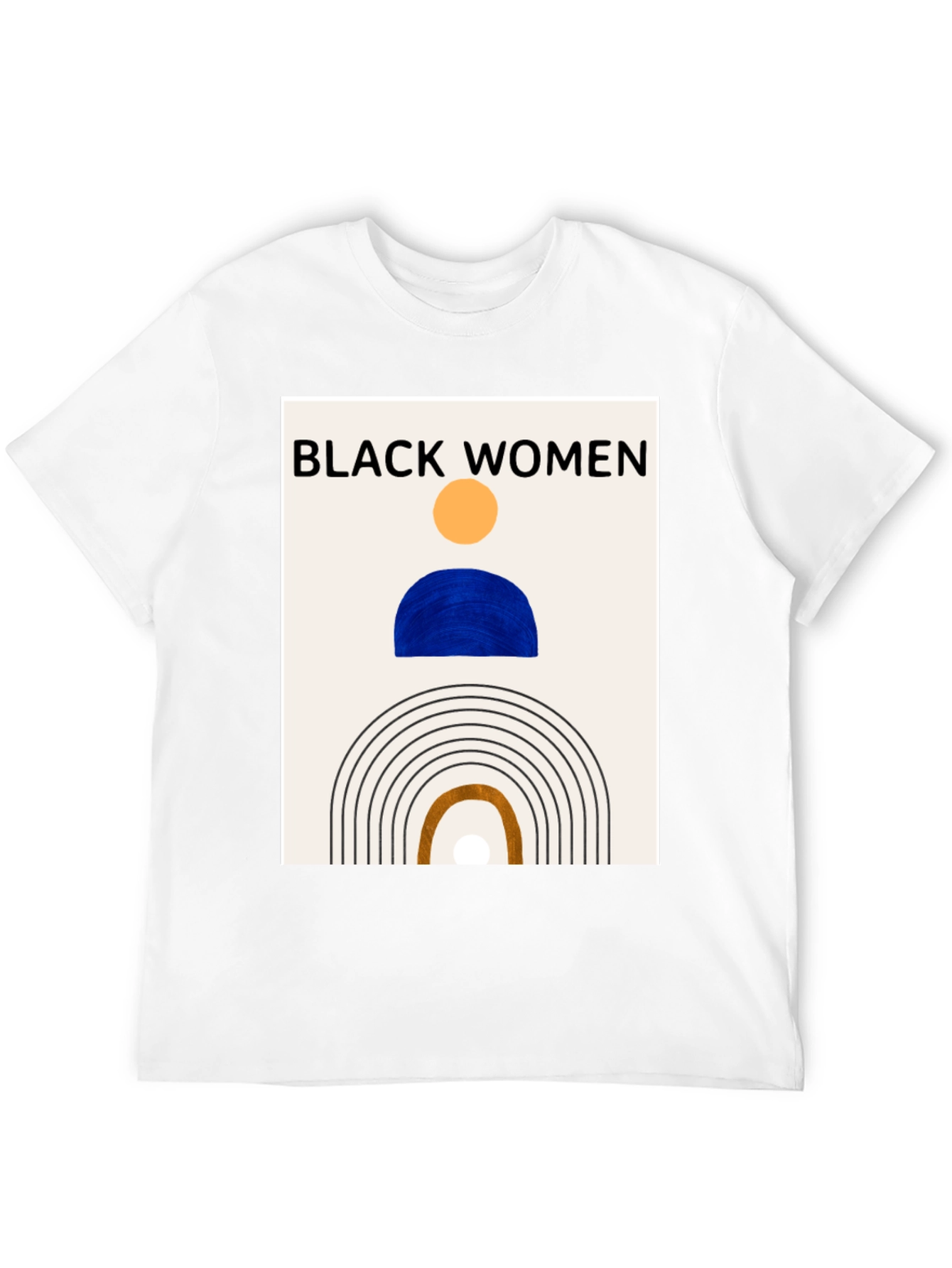 Black Women Graphic Tee - Modern Art T-Shirt