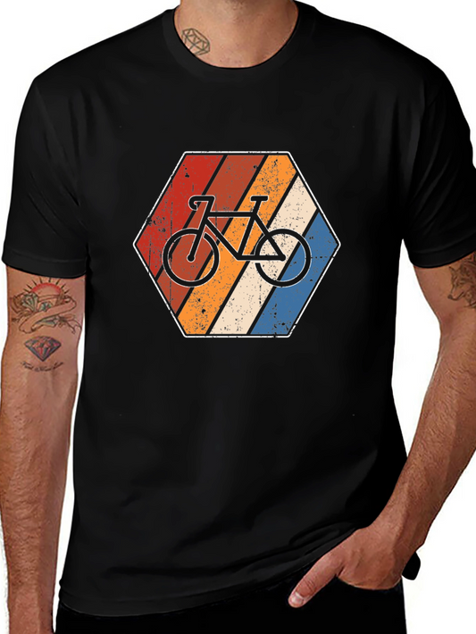 Retro Bike Graphic Tee - Vintage Style Bicycle Shirt