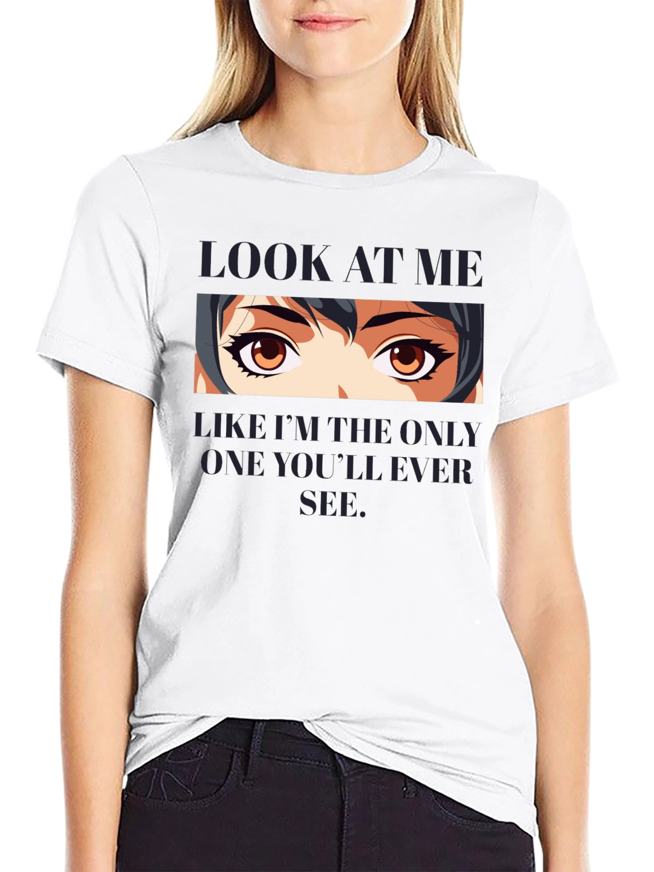 Anime Eyes Graphic T-Shirt - Look At Me