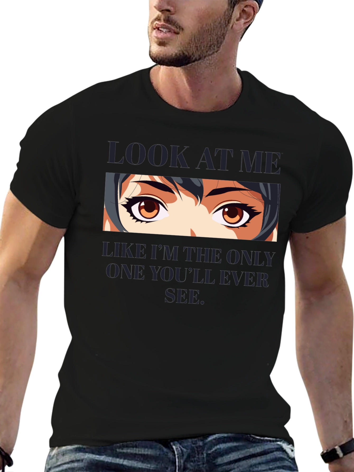 Anime Eyes Graphic T-Shirt - Look At Me