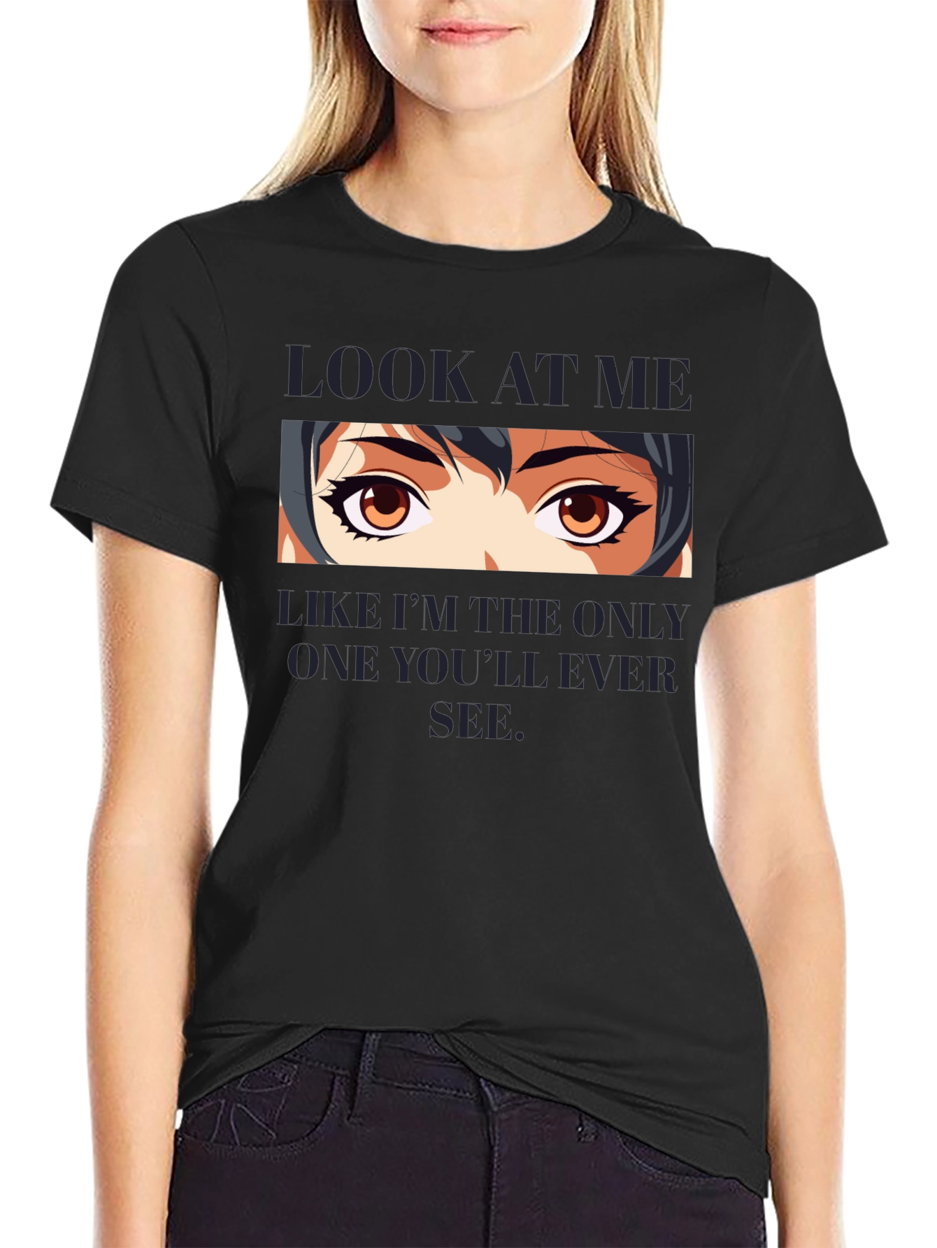 Anime Eyes Graphic T-Shirt - Look At Me