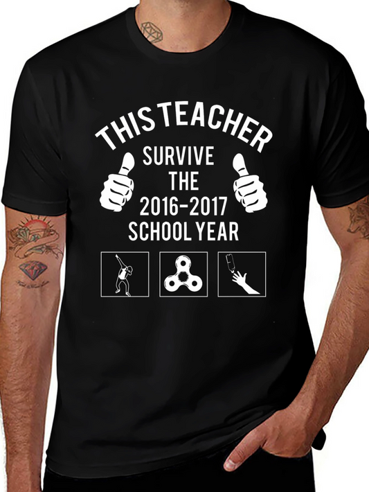 Funny Teacher Survive 2016-2017 School Year T-Shirt