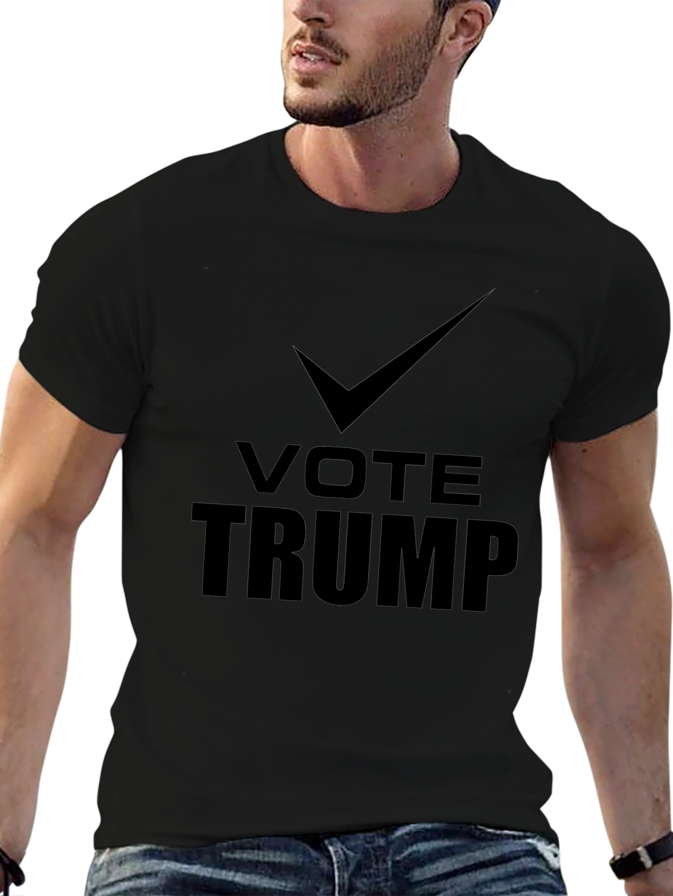 Vote Trump Graphic Tee - Black Crew Neck T-Shirt