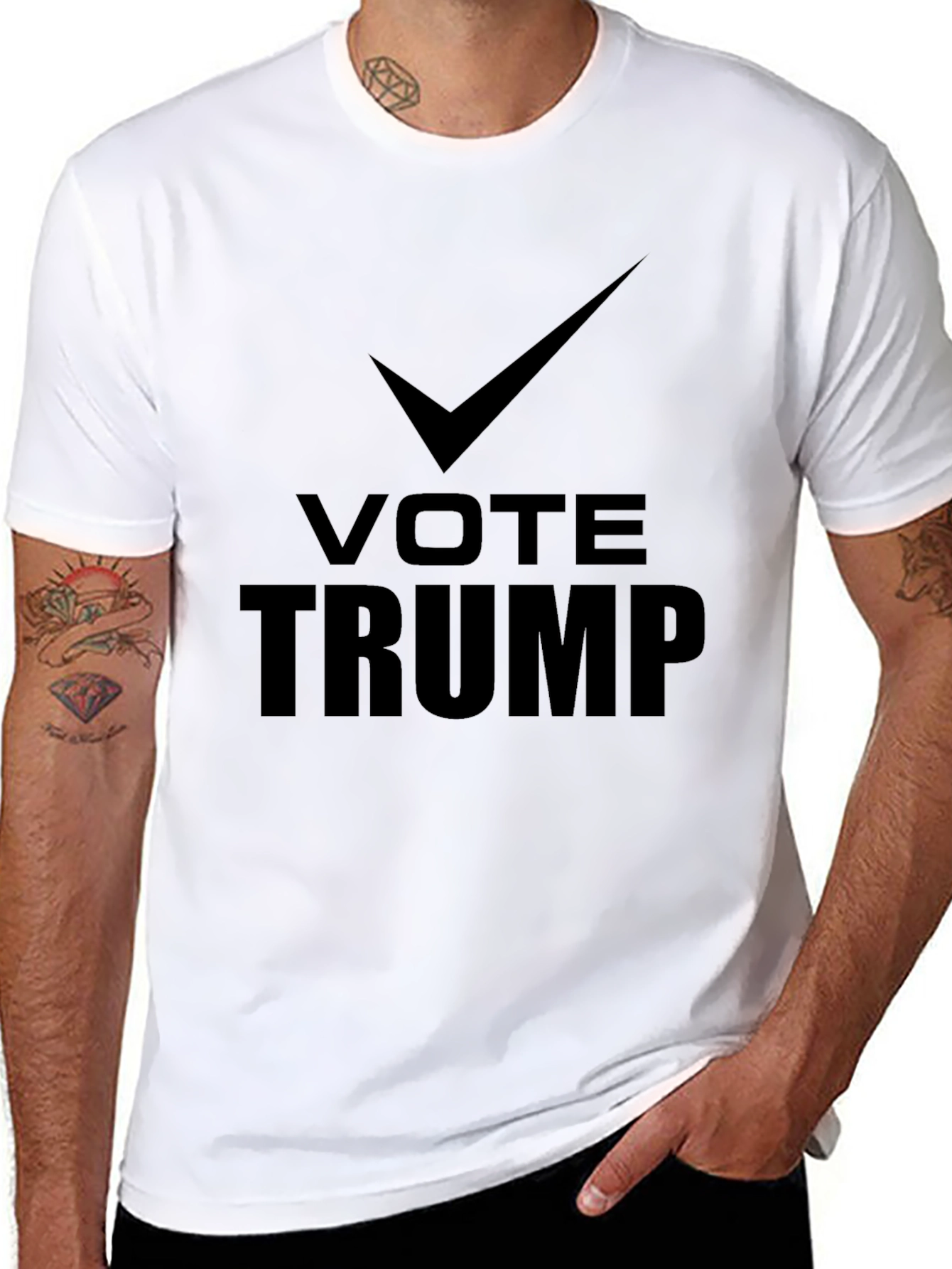 Vote Trump Graphic Tee - Black Crew Neck T-Shirt
