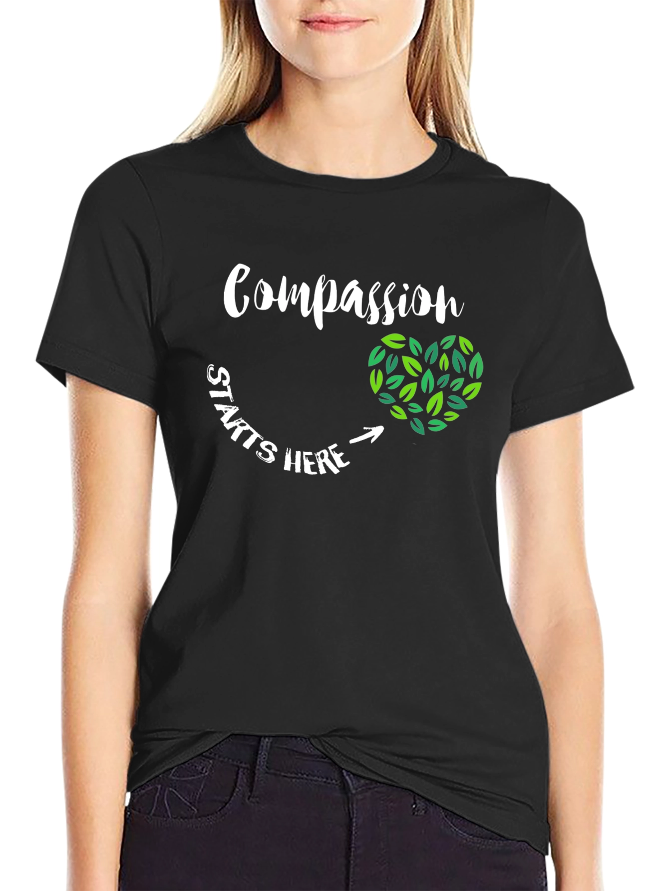 Compassion Starts Here Vegan T-Shirt