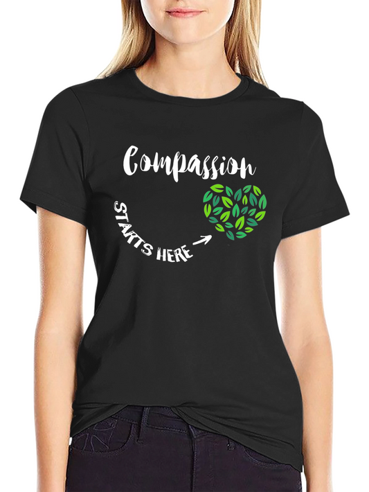 Compassion Starts Here Vegan T-Shirt