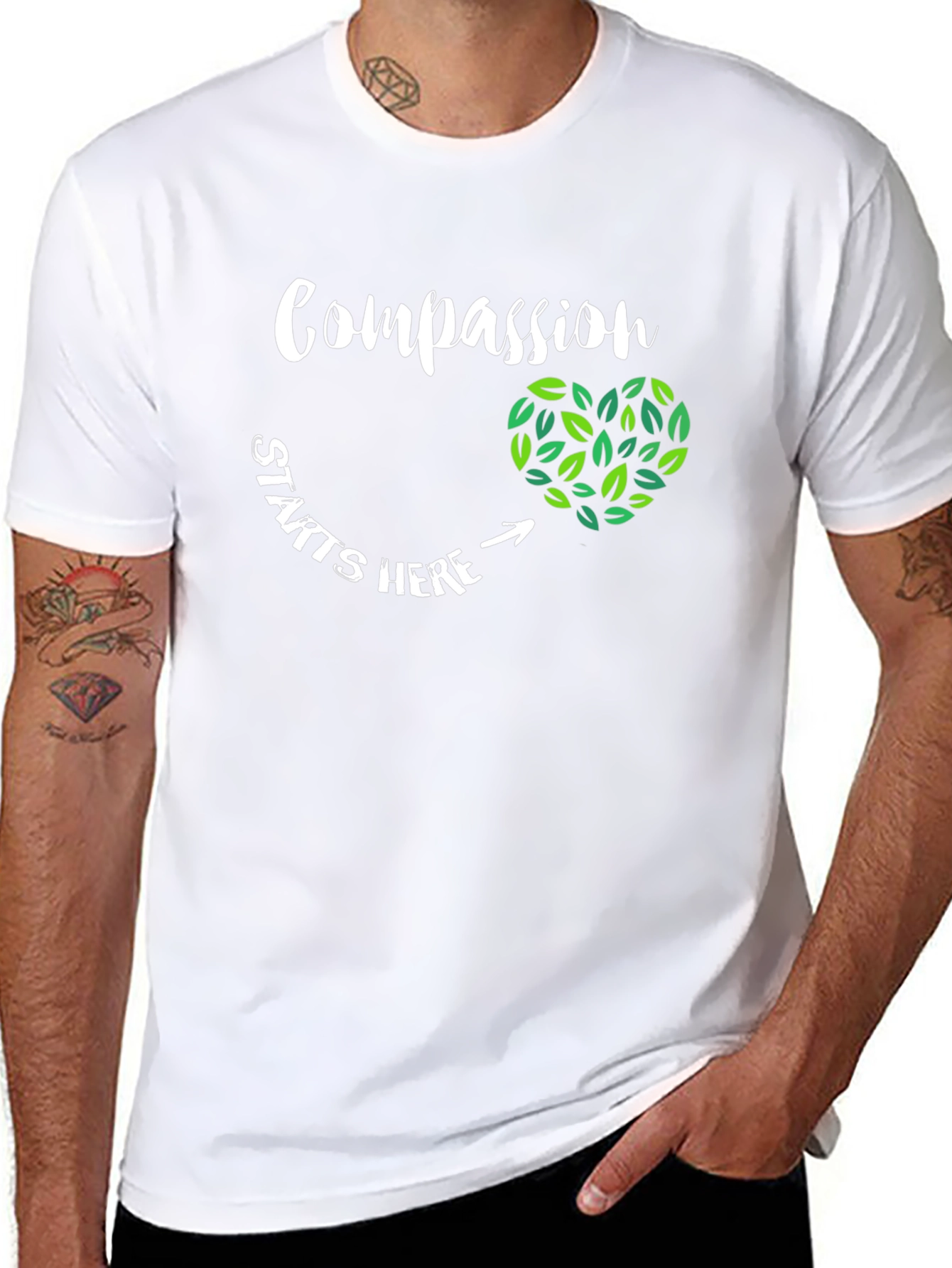 Compassion Starts Here Vegan T-Shirt