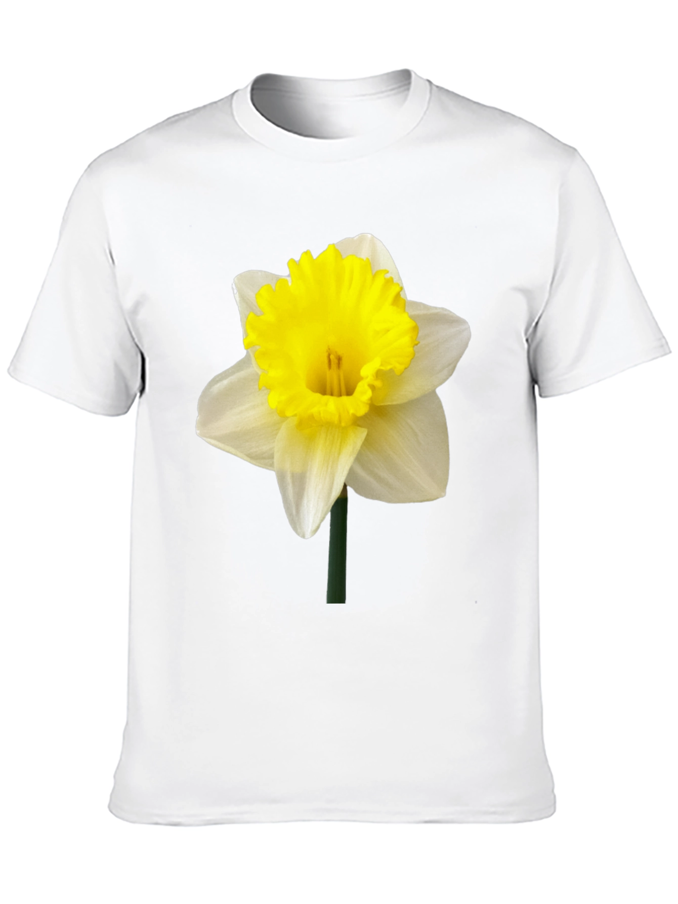 Daffodil Flower Graphic T-Shirt - Black Casual Tee