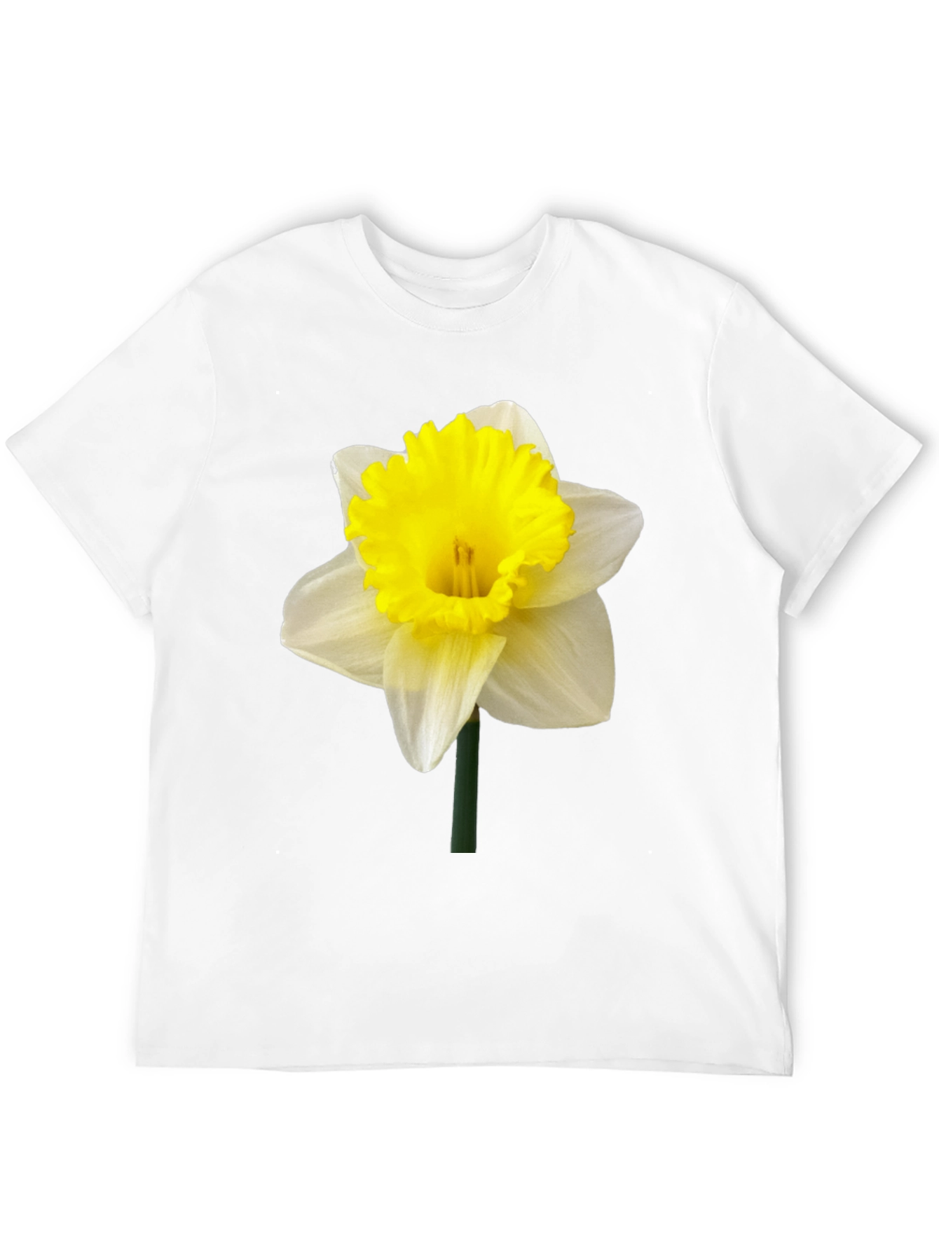 Daffodil Flower Graphic T-Shirt - Black Casual Tee