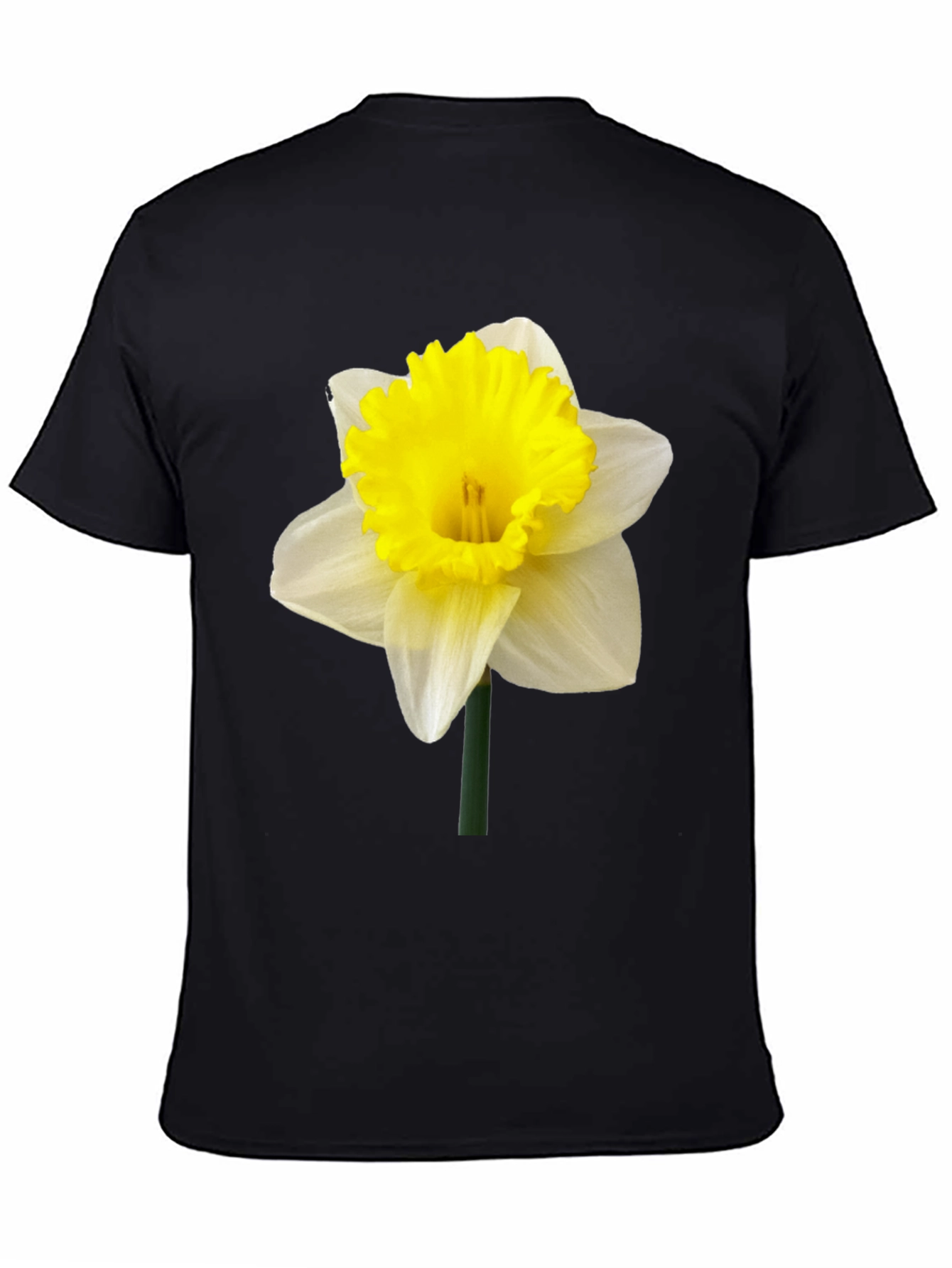 Daffodil Flower Graphic T-Shirt - Black Casual Tee