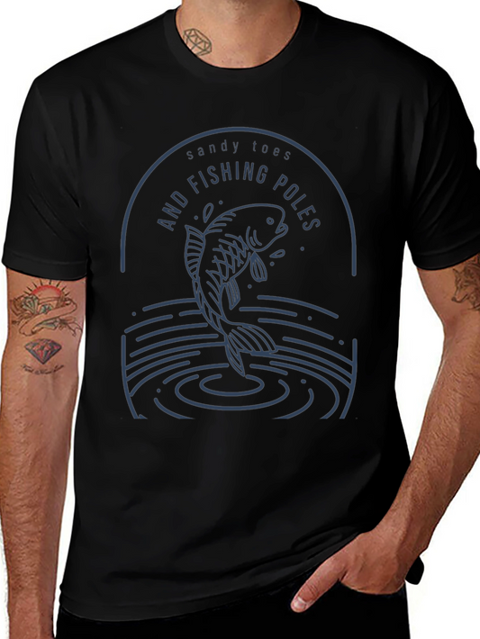 Sandy Toes and Fishing Poles Graphic Tee