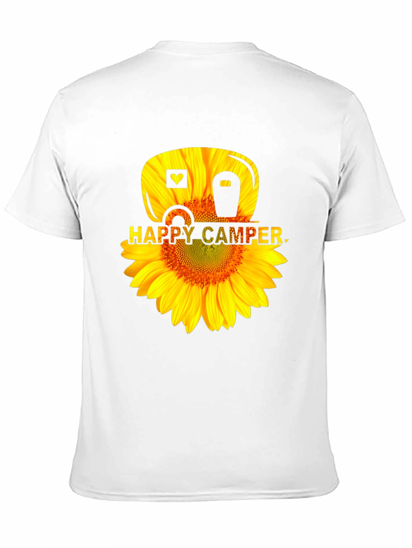 Happy Camper Sunflower Graphic Tee - Black
