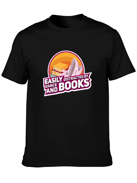 Easily Distracted By Dance and Books Graphic Tee