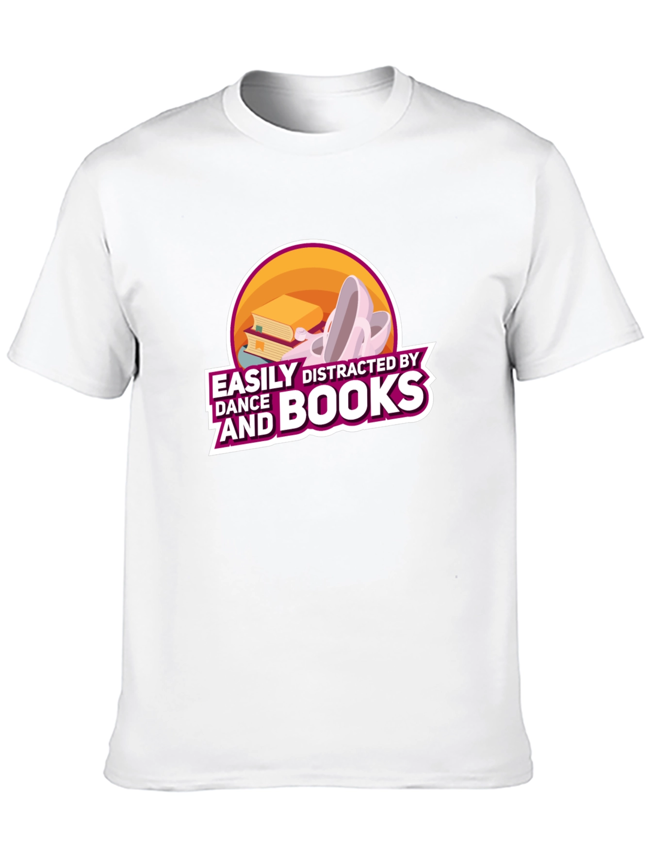 Easily Distracted By Dance and Books Graphic Tee