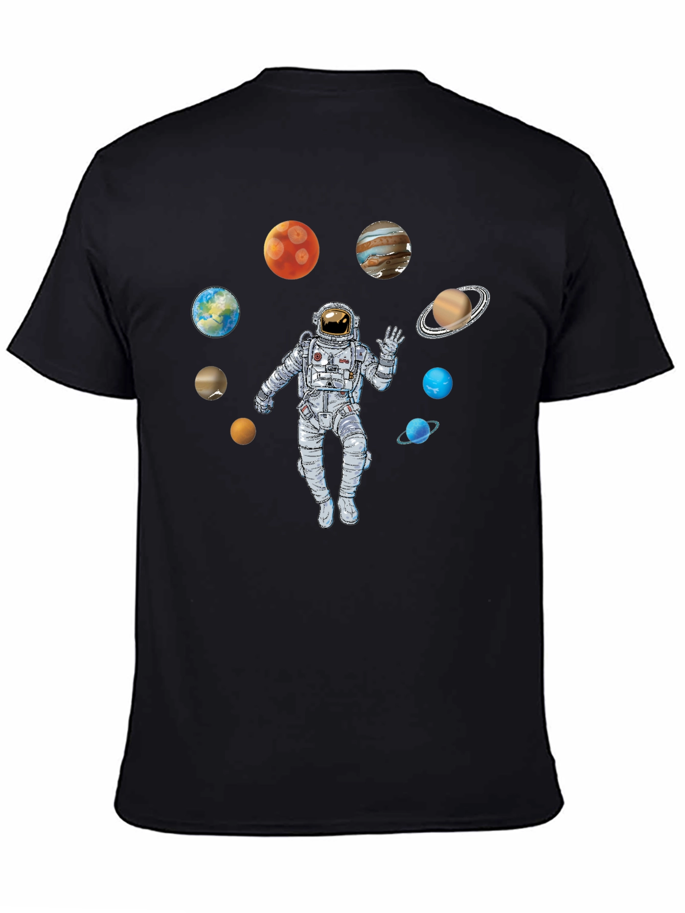 Astronaut & Planets Graphic Print T-Shirt