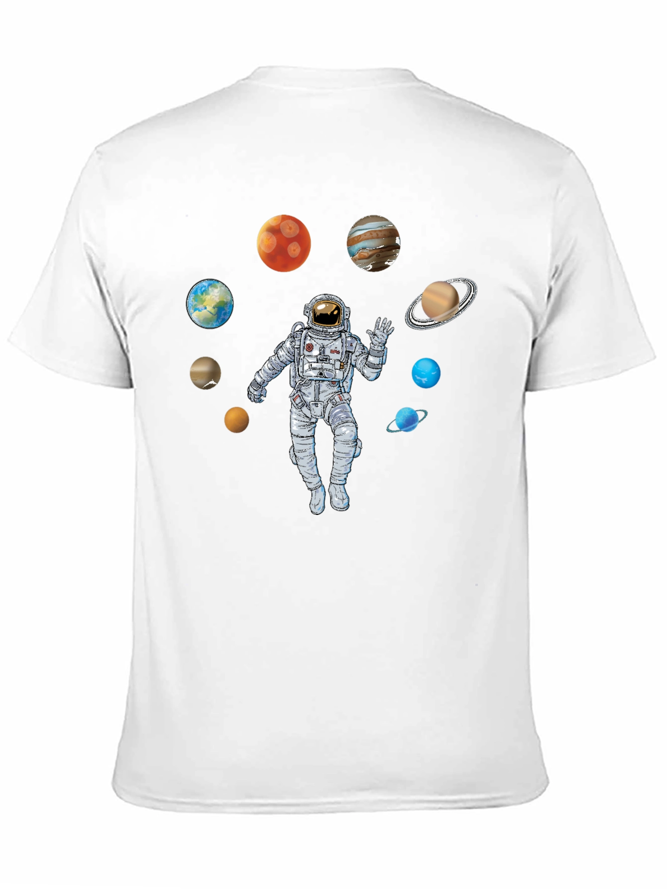 Astronaut & Planets Graphic Print T-Shirt