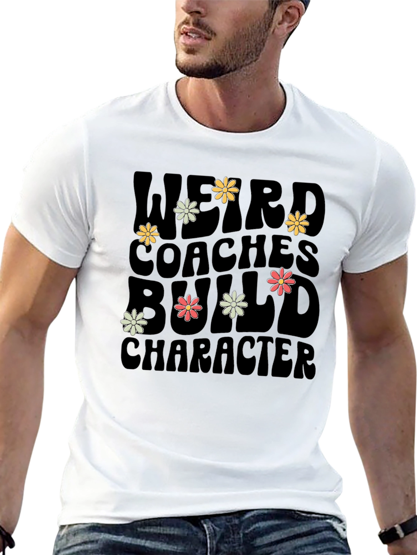 Weird Coaches Build Character Black T-Shirt