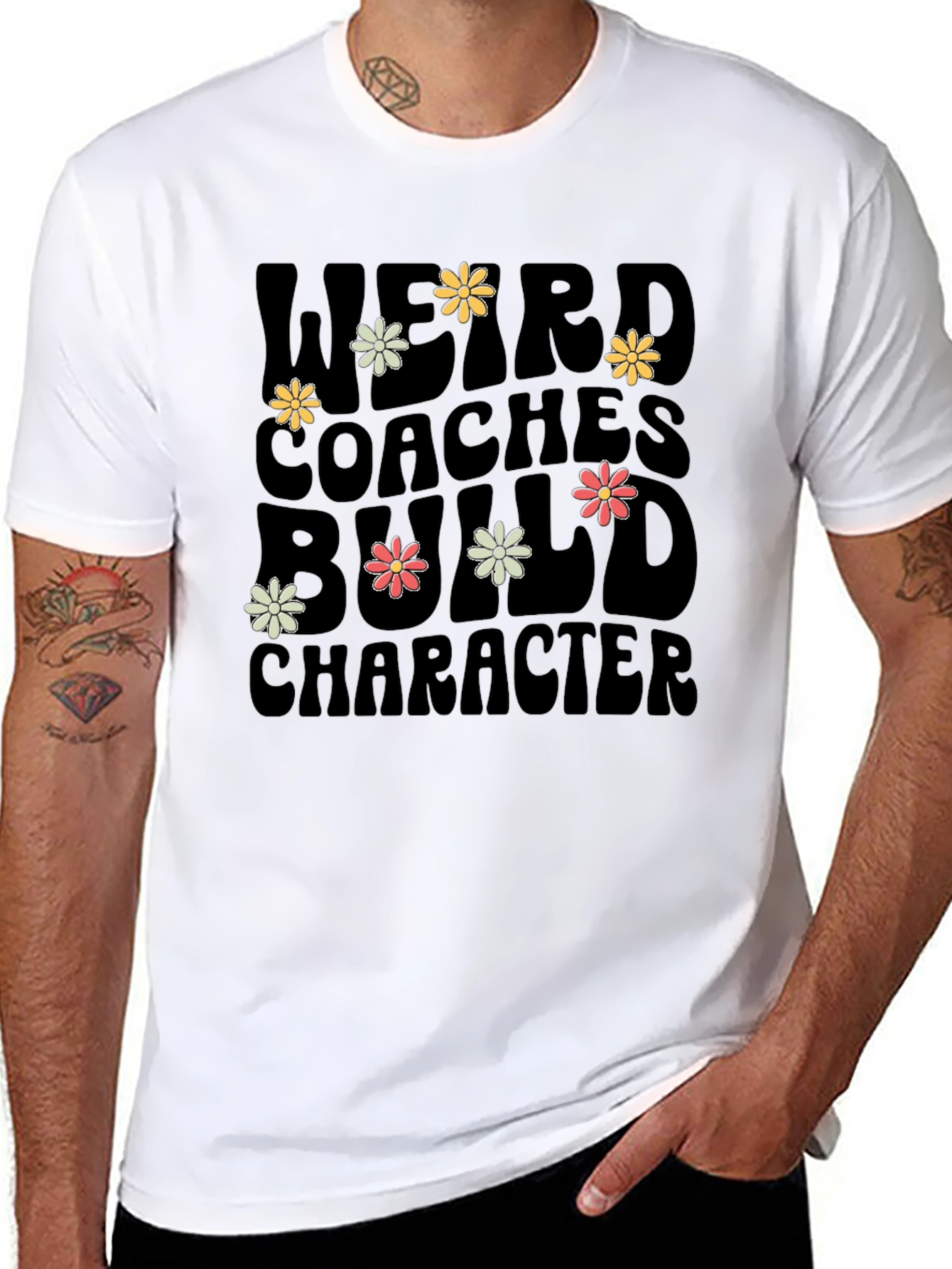 Weird Coaches Build Character Black T-Shirt